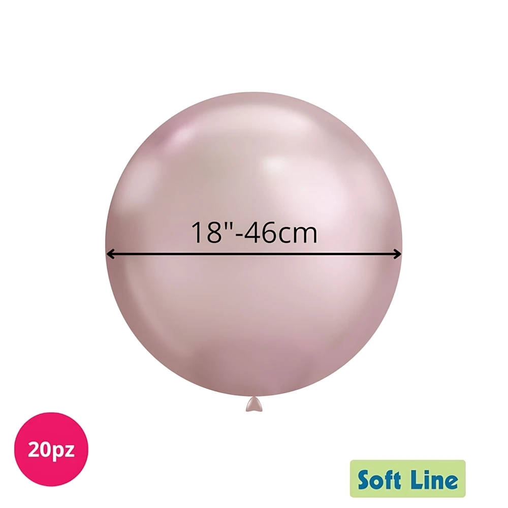 Palloncini Soft Line Cromati 18 pollici (46cm) Glicine 115, 20pz.
