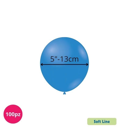 Palloncini Soft Line Pastello 5 pollici (13cm) Blu Royal 130, 100pz.