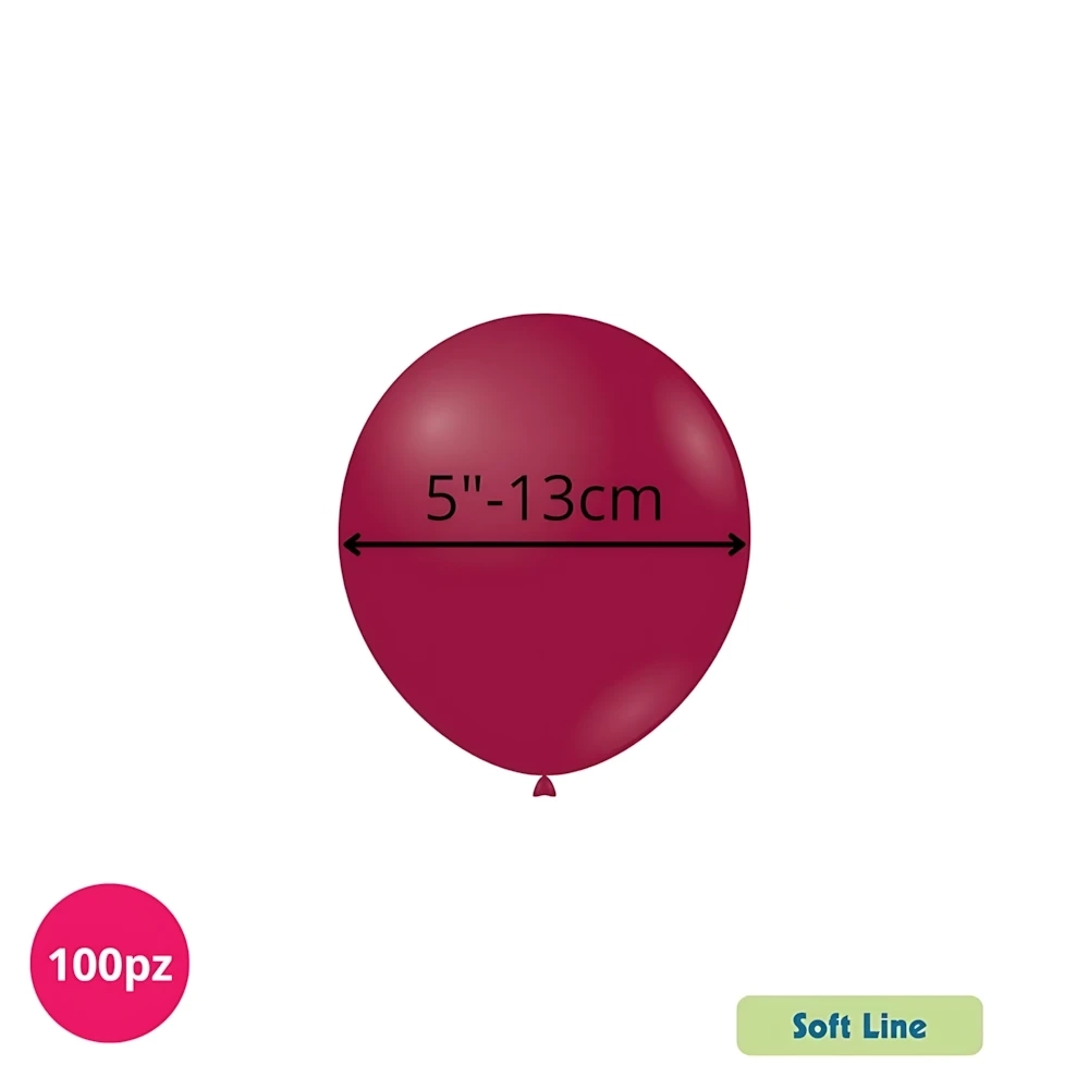 Palloncini Soft Line Pastello 5 pollici (13cm) Cranberry 138, 100pz.