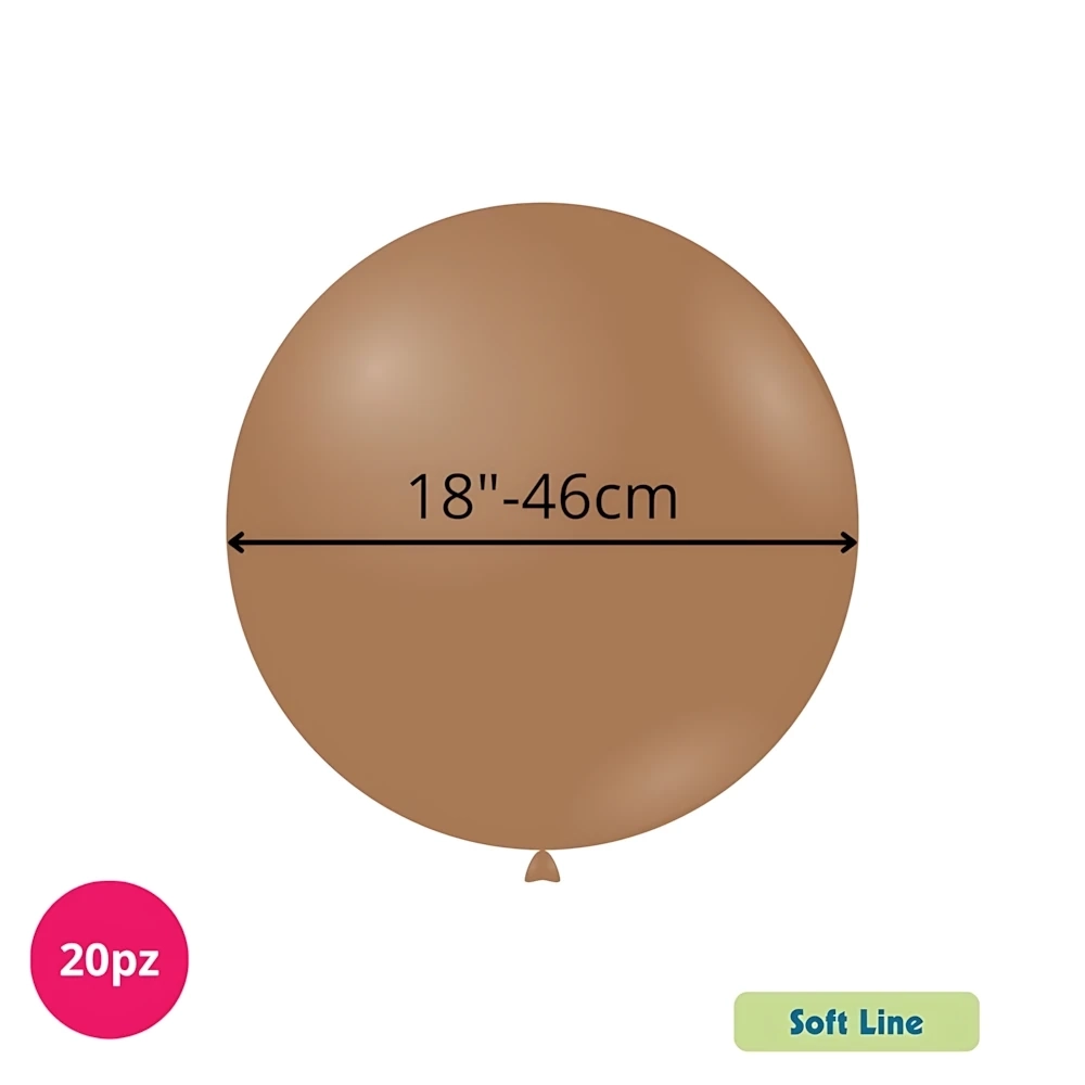 Palloncini Soft Line Pastello 18 pollici (46cm) Terracotta 147, 20pz.