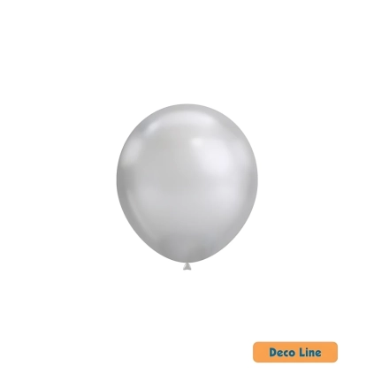 Palloncini Deco Line cromati 5" (13cm) Argento 925, 100pz.