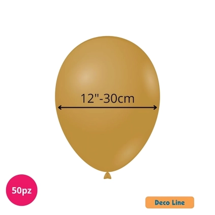 Palloncini Deco Line pastello 12" (30cm) Marrone Moka 209, 50pz.