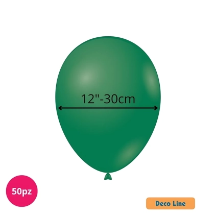 Palloncini Deco Line pastello 12" (30cm) Verde Amazzonia 212, 50pz.