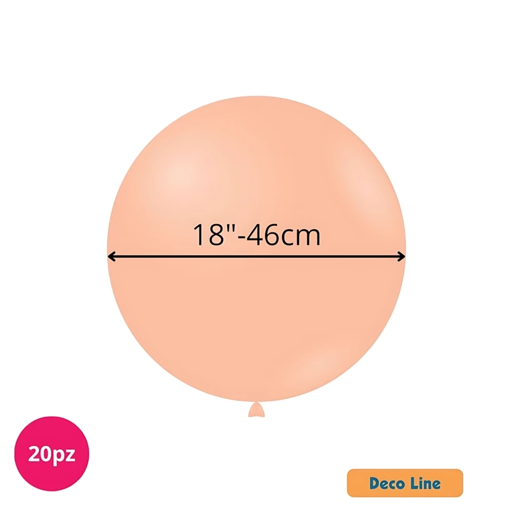 Palloncini Deco Line pastello 18" (46cm) Pesca 227, 20pz.