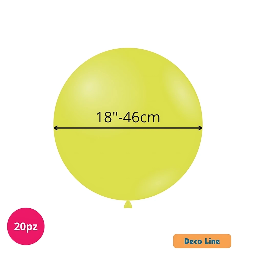Palloncini Deco Line pastello 18" (46cm) VerdeKiwi 230, 20pz.