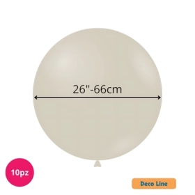 Palloncini Deco Line pastello 26" (66cm) Sabbia 216, 10pz.