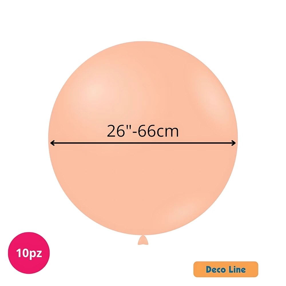 Palloncini Deco Line pastello 26" (66cm) Pesca 227, 10pz.