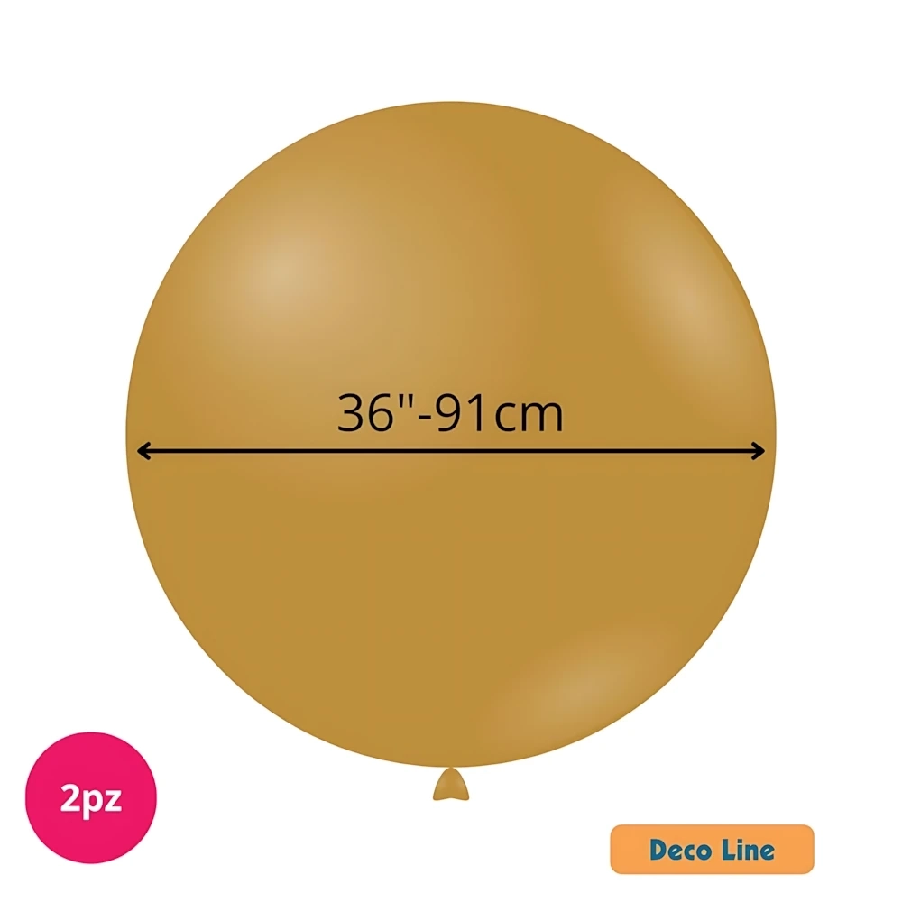 Palloncini Deco Line pastello 36" (91cm) Marrone Moka 209, 2pz.