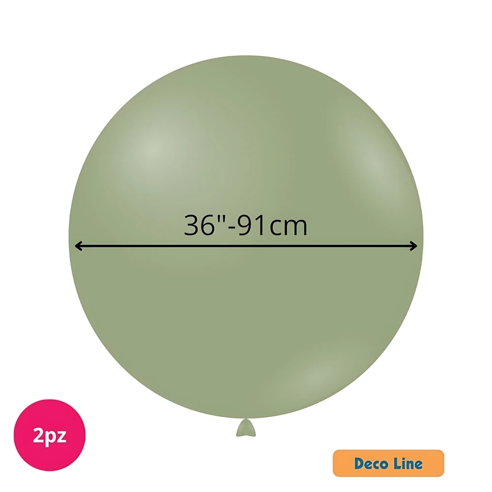 Palloncini Deco Line pastello 36" (91cm) Verde Salvia 219, 2pz.