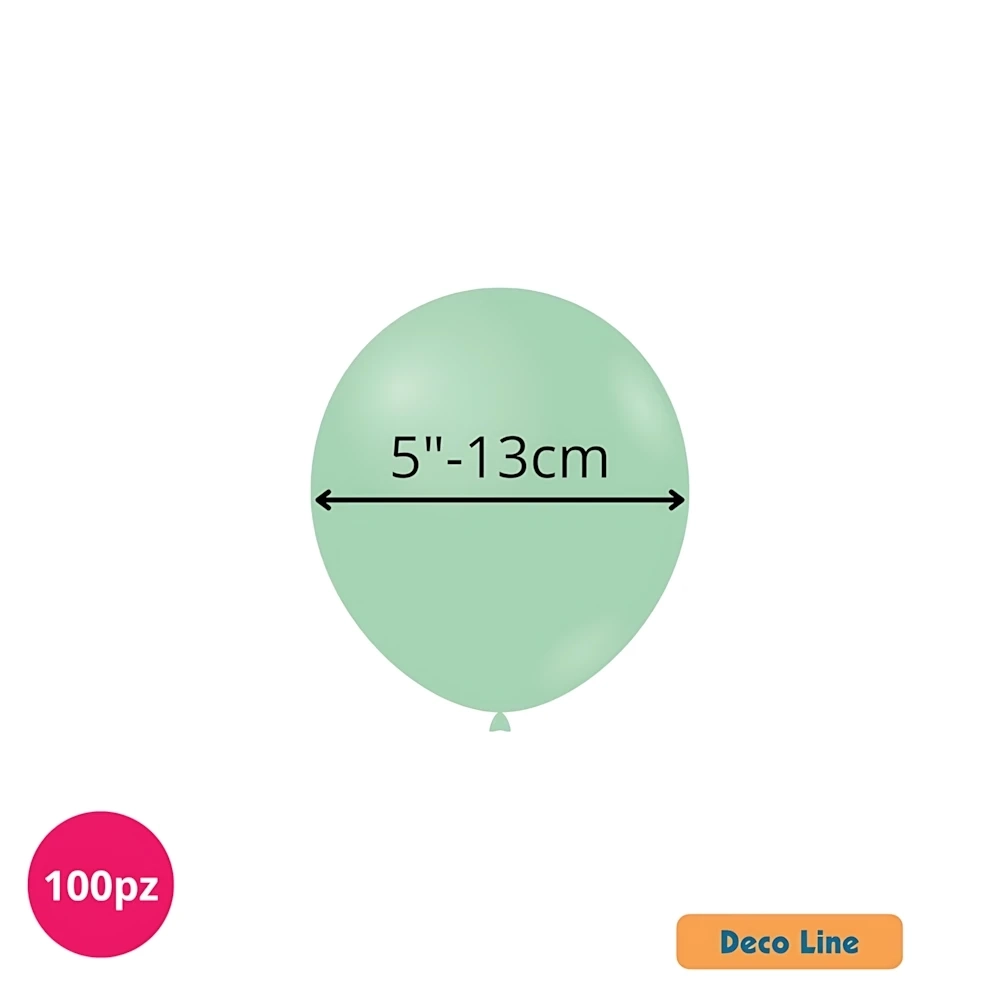 Palloncini Deco Line pastello 5" (13cm) Verde Menta 210, 100pz.