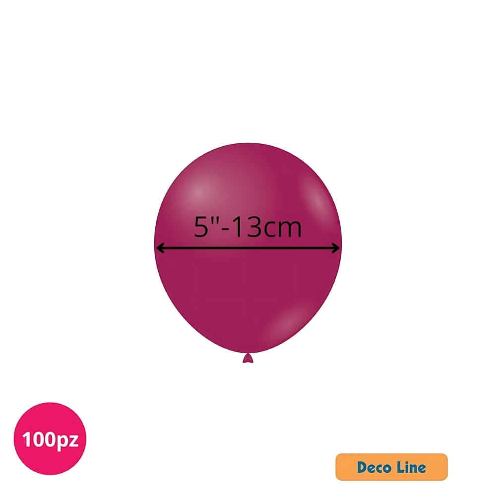 Palloncini Deco Line pastello 5" (13cm) Deep Magenta 218, 100pz.