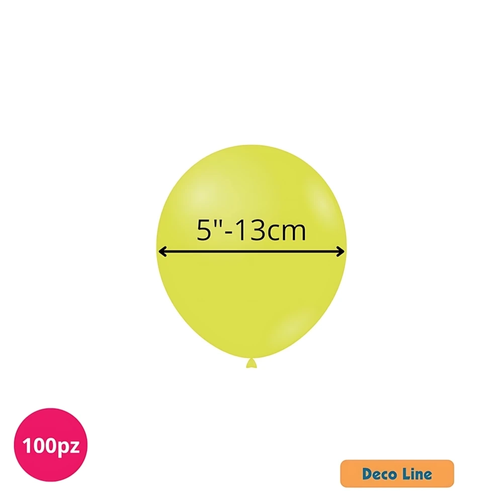 Palloncini Deco Line pastello 5" (13cm) VerdeKiwi 230, 100pz.