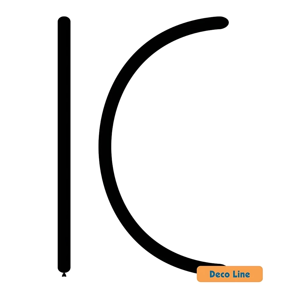 Palloncini modellabili 160 Deco Line pastello Nero Onice 214, 100pz.