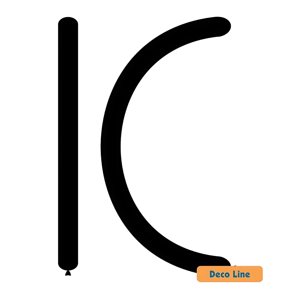 Palloncini modellabili 260 Deco Line pastello Nero Onice 214, 100pz.