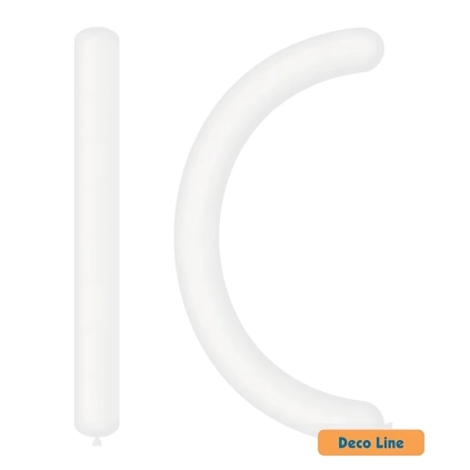 Palloncini modellabili 360 Deco Line pastello Bianco 200, 100pz.