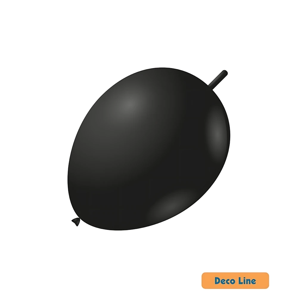 Palloncini link Deco Line pastello 11" (28cm) Nero Onice 214, 50pz.