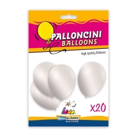 Palloncini classic line metallizzati 10" (26cm) perla 60, 20pz.