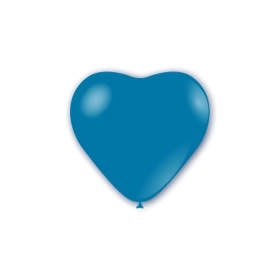 Palloncini cuore classic line pastello 11" (25cm) blu 52, 100pz.