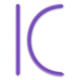 Palloncini modellabili D2 160 classic line pastello lavanda 49, 100pz.