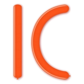 Palloncini modellabili D6 360 classic line pastello arancio 14, 100pz.