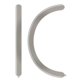 Palloncini modellabili D4 260 classic line metallizzati argento 68, 100pz.