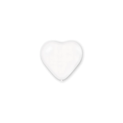 Palloncini cuore classic line pastello 5" (13cm) bianco 10, 100pz.