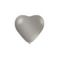 Palloncini cuore classic line metallizzati 11" (25cm) argento 68, 100pz.