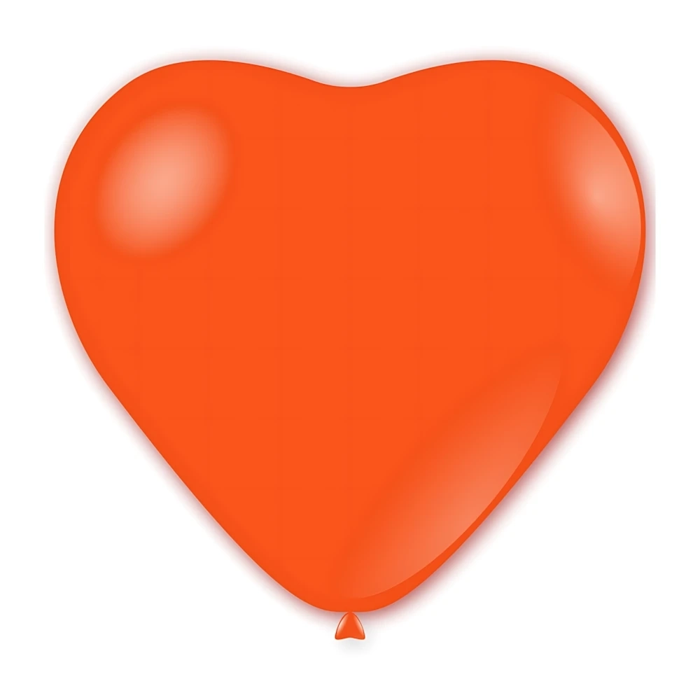 Palloncini cuore classic line pastello 60" (159cm) arancio 14, 1pz.