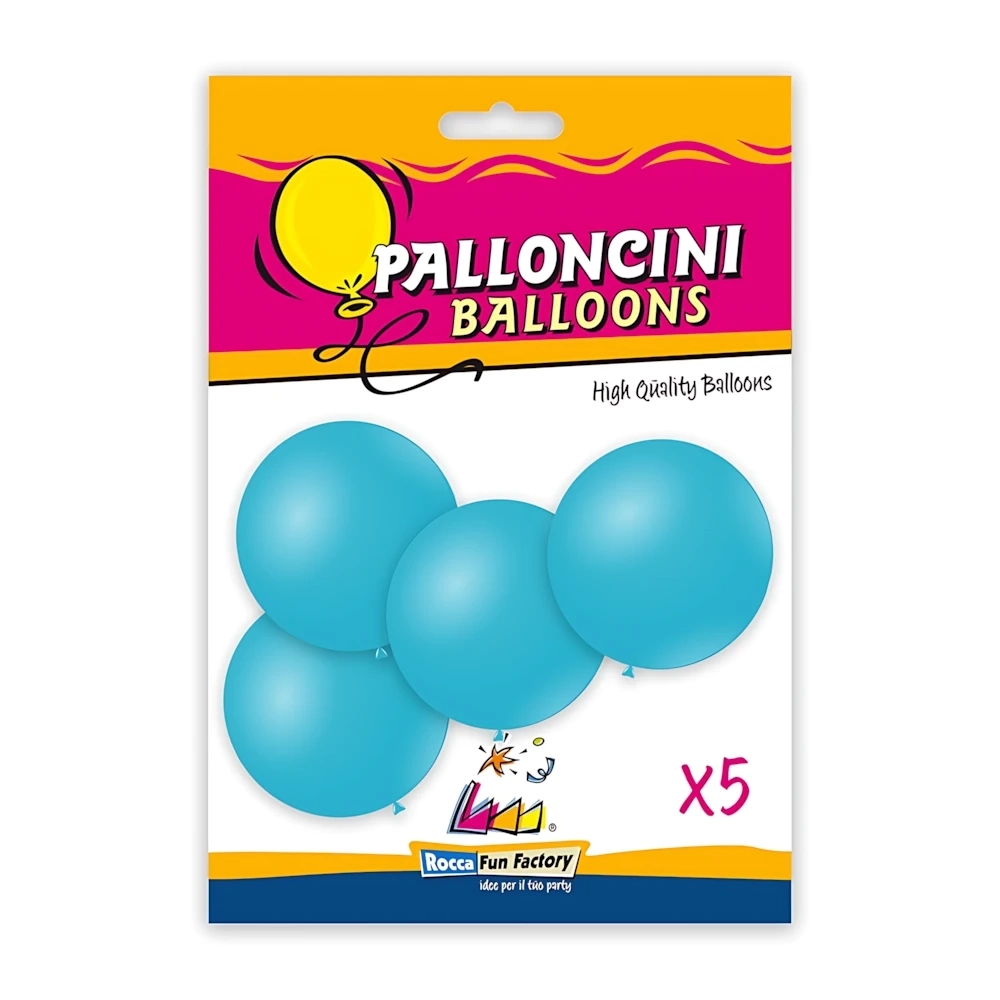 Palloncini classic line pastello 15" (38cm) celeste 46, 5pz.