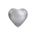 Palloncini cuore classic line Cromati 12" (30cm) argento 89, 25pz.