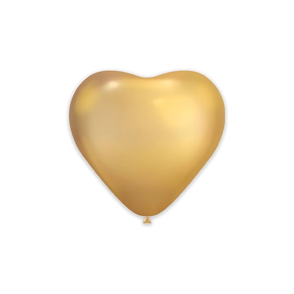 Palloncini cuore classic line Cromati 12" (30cm) oro 88, 25pz.