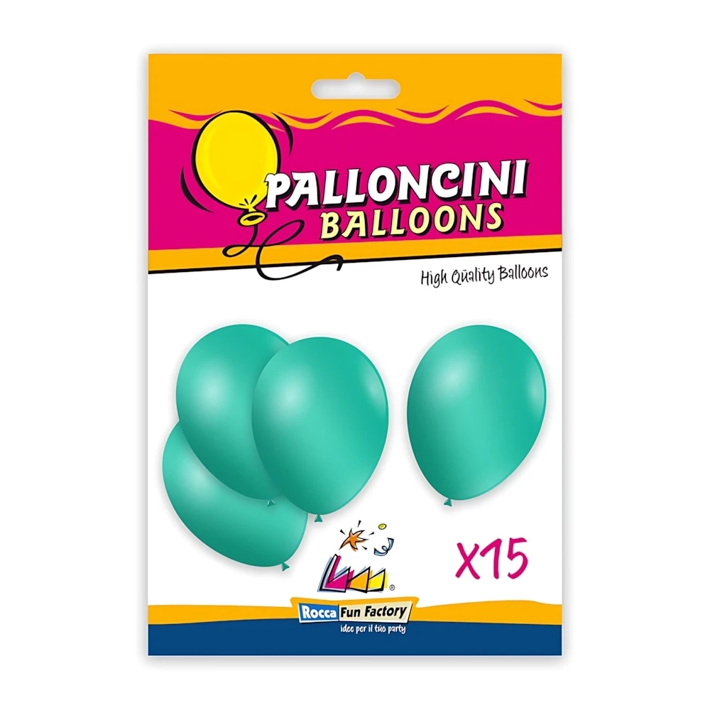Palloncini classic line metallizzati 12" (30cm) acquamarina 75, 15pz.