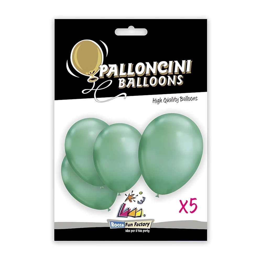 Palloncini classic line titanio 12" (30cm) verde 106, 5pz.
