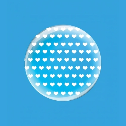 Palloncino Deco B-Loon Cuori Stampa Bianca  24" (60cm), 1pz.