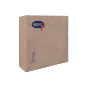Tovaglioli Tortora 33x33cm 2 veli, 50pz.