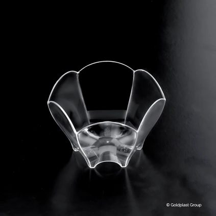 Bicchierini coppette Tulipano trasparentirente 70cc, 25pz.