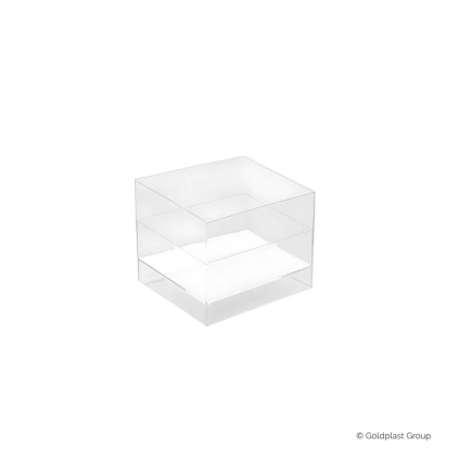 Coppette Cube trasparenti 60cc, 15pz.