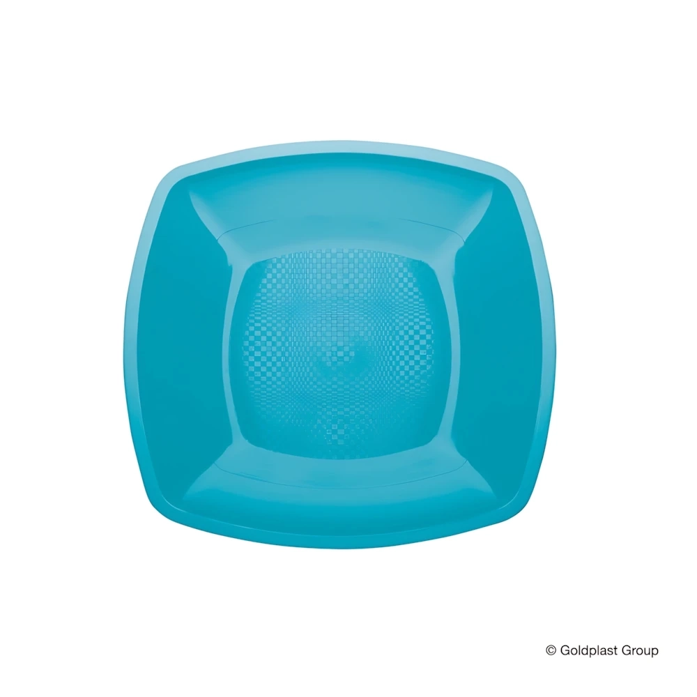 Piatti Turchese dessert, frutta di forma quadrata 18cm, 12pz.