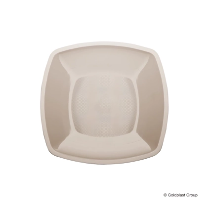 Piatti Taupe dessert, frutta di forma quadrata 18cm, 12pz.