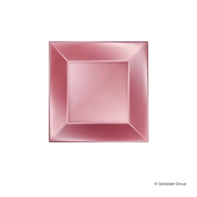 Piatti Pesca perlè Nice grandi di forma quadrata 29cm, 6pz.