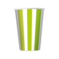 Bicchieri strisce Mela Verde 470cc in carta, 6pz.