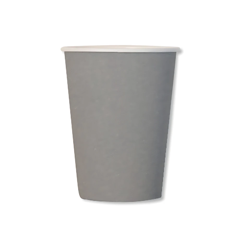 Bicchieri Grigi compostabili 250cc in carta, 8pz.