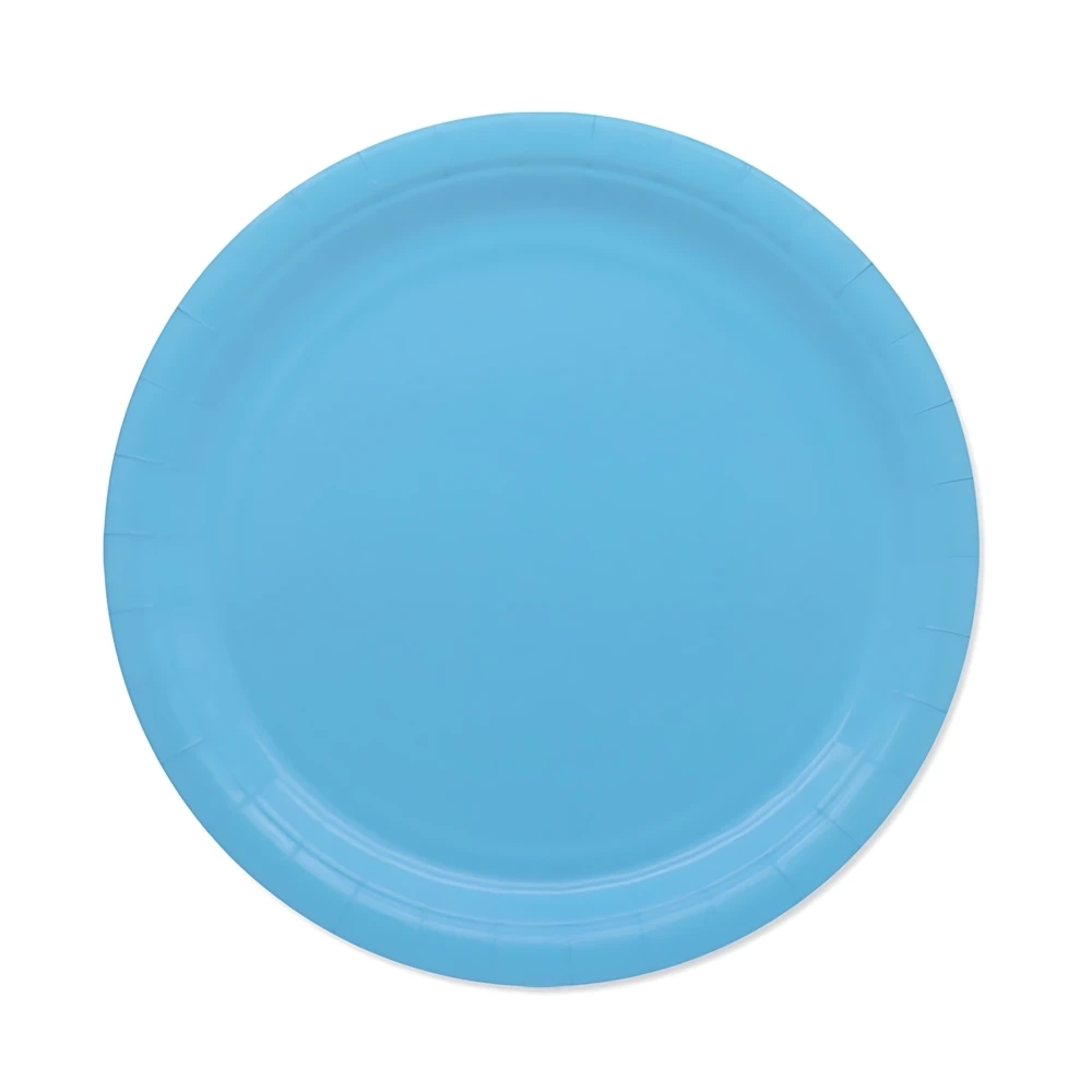 Piatti Celeste Ecolor in carta 24cm, 25pz.
