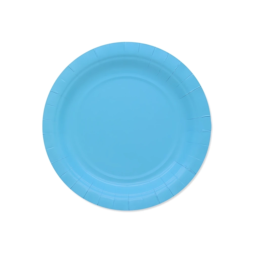 Piatti Celeste Ecolor in carta 18cm, 25pz.