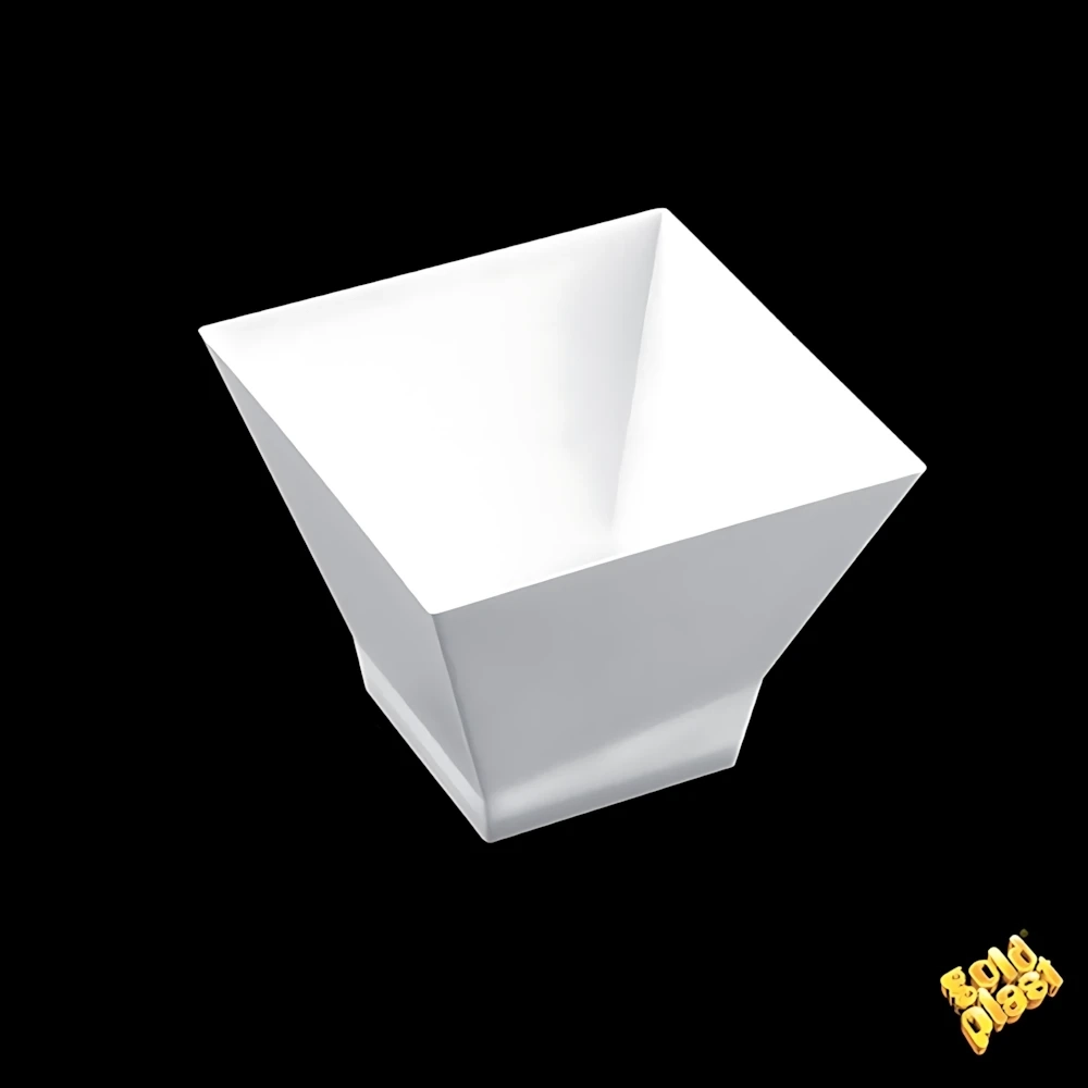 Vaschette Medium Pagoda Bianche 200cc, 12pz.