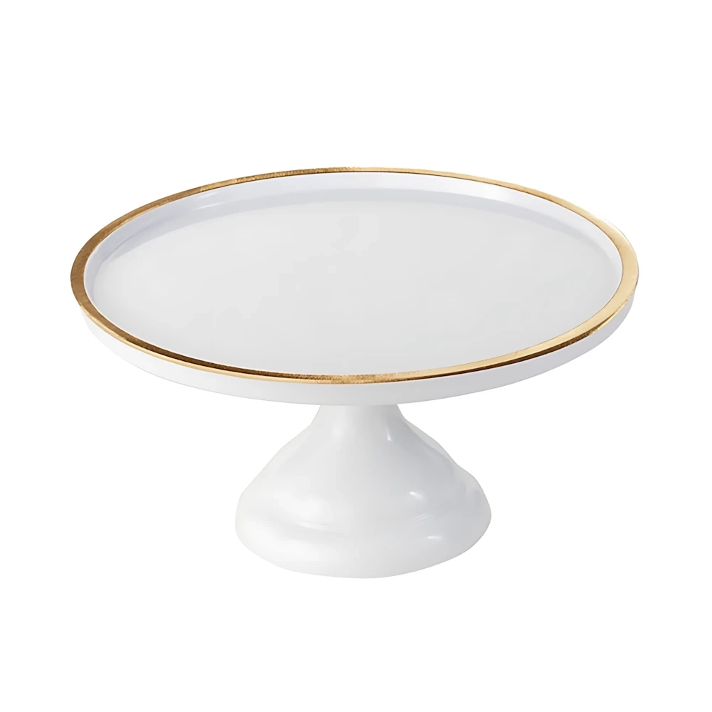 Alzata per dolci, frutta, finger food Biancae Oro in melamina diam. 30cm h 20cm, 1pz.