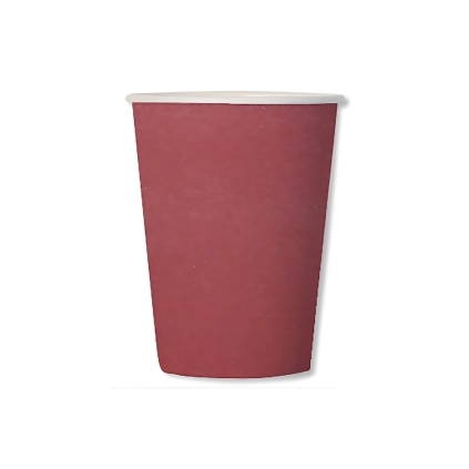 Bicchieri Rosso Fuoco compostabili 250cc in carta, 20pz.