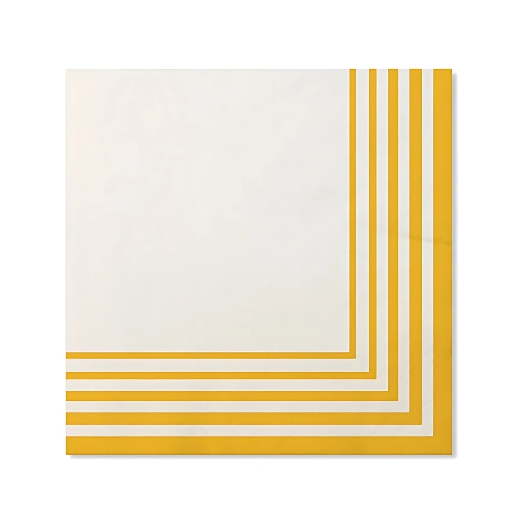 Tovaglioli Giallo 2 veli compostabili  33X33cm, 20pz.