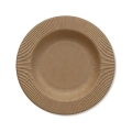 Piatti Kraft fondo in cartoncino compostabile con bordo pieghettato 25cm, 20pz.