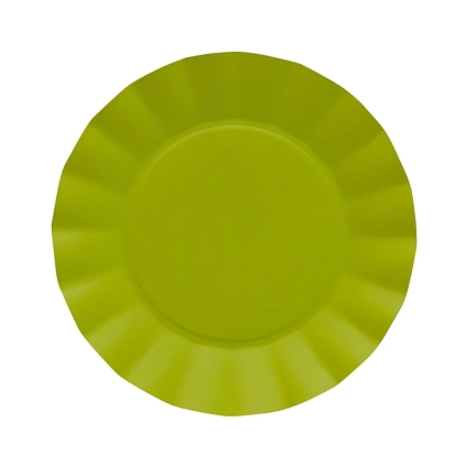 Piatti Verde Lime grandi in cartoncino compostabile Bruno 24,5cm, 20pz.